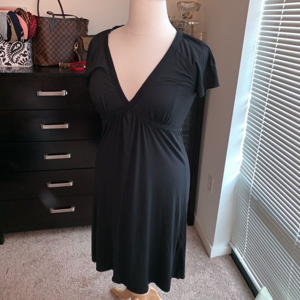 Black V Neck Dress